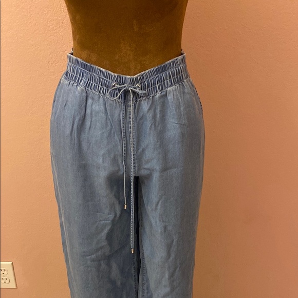 LAUREN Casual Blue Drawstring Pants - Picture 2 of 12